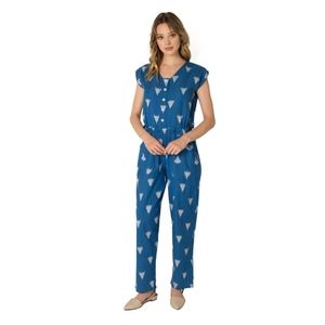Passion Lily Fair Trade Cobalt Jumpsuit Blue XS